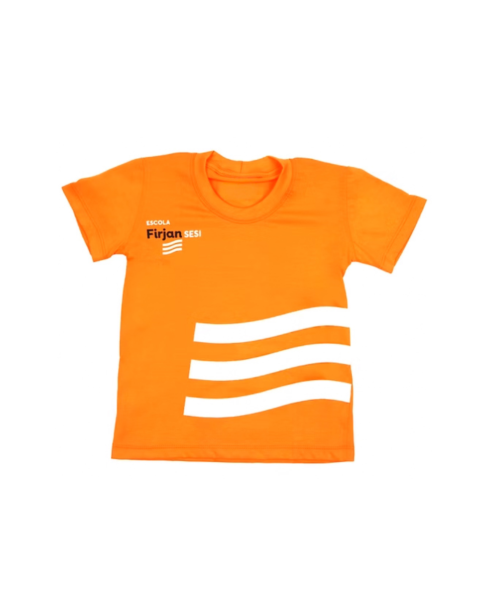 Camiseta Ensino Fundamental Manga curta laranja - sesi firjan