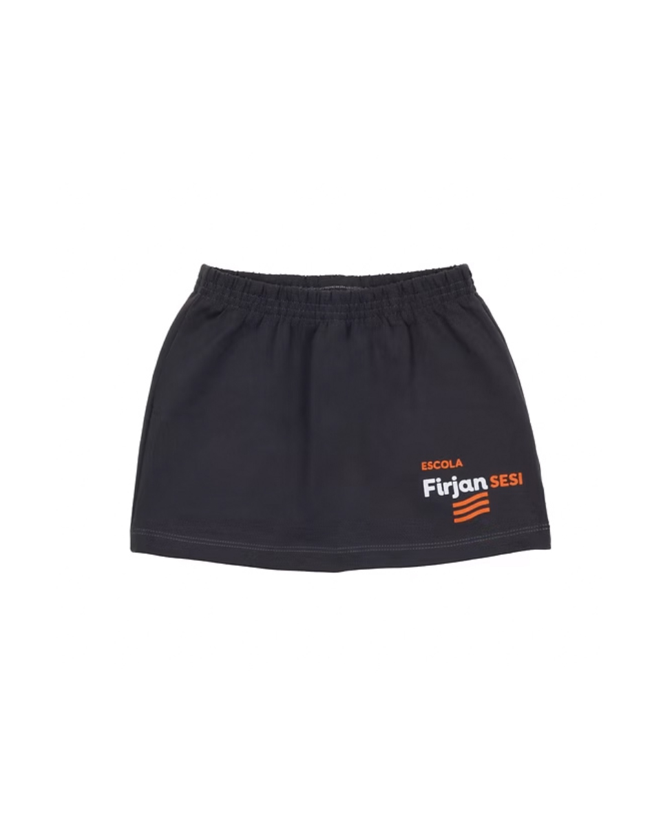 Short Saia Ensino Fundamental preta - sesi firjan
